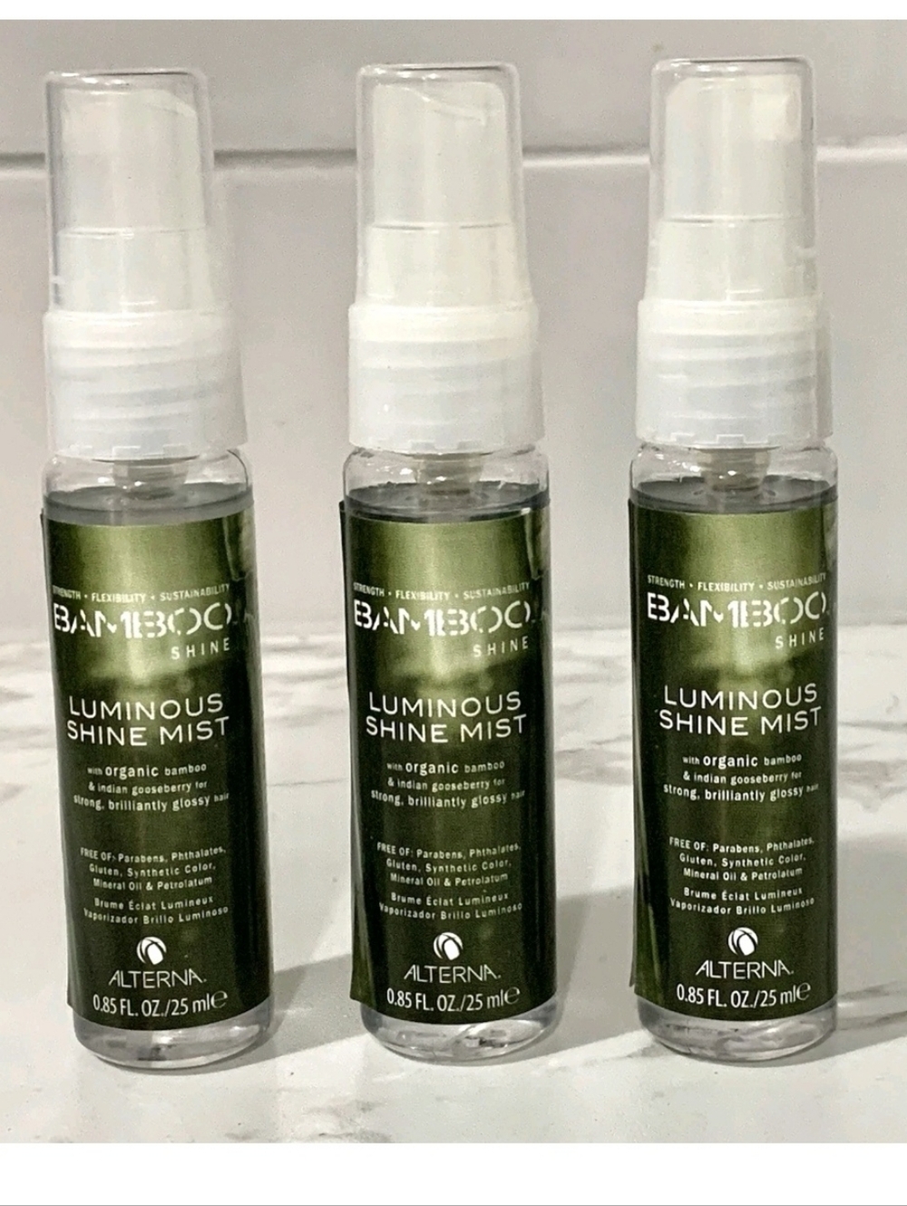 🌿 3 - ALTERNA BAMBOO LUMINOUS SHINE MIST   TRAVEL SIZE   BRAND NEW